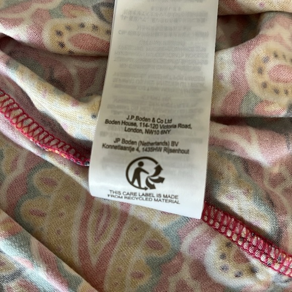 BODEN Evangeline Paisley Jersey Wrap Dress, In Party Pink - 10L - Picture 10 of 10